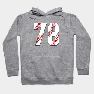 Baseball Number 78 #78 Baseball Shirt Jersey Favorite Player Biggest Fan Hoodie